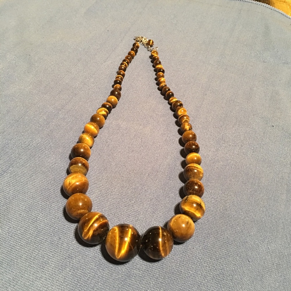 Tiger Eye style choker necklace
